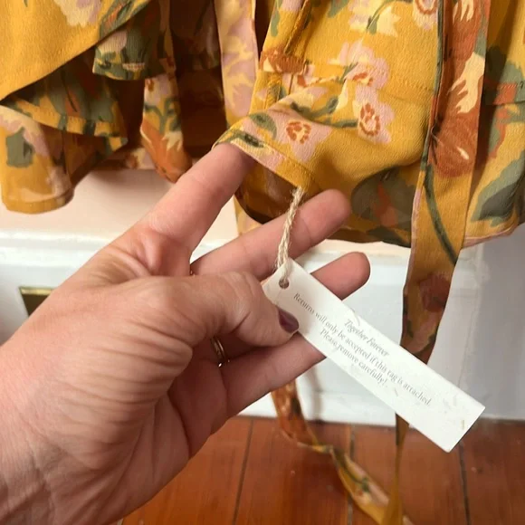 NWT Christy Dawn Bergen Dress in Mustard Floral (lined) - Picture 5 of 10